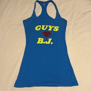 Vintage Betsey Johnson guys love BJ tank top size small